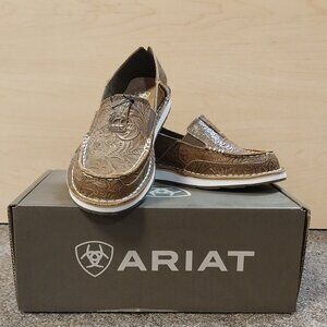 Ariat Cruiser Shoe Brown Floral Embossed